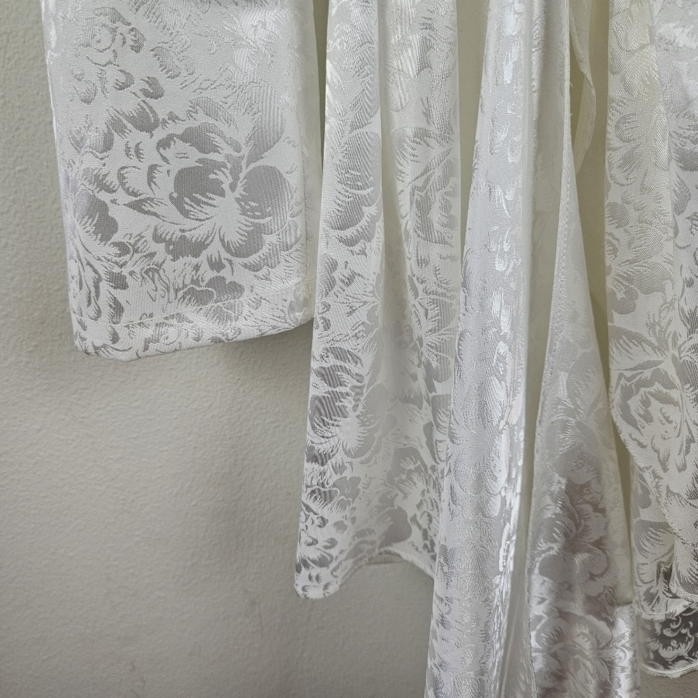 Ronny Kobo Lilian Satin Asymmetrical White Dress Size XL NWT - Picture 6 of 12
